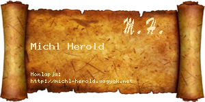 Michl Herold névjegykártya